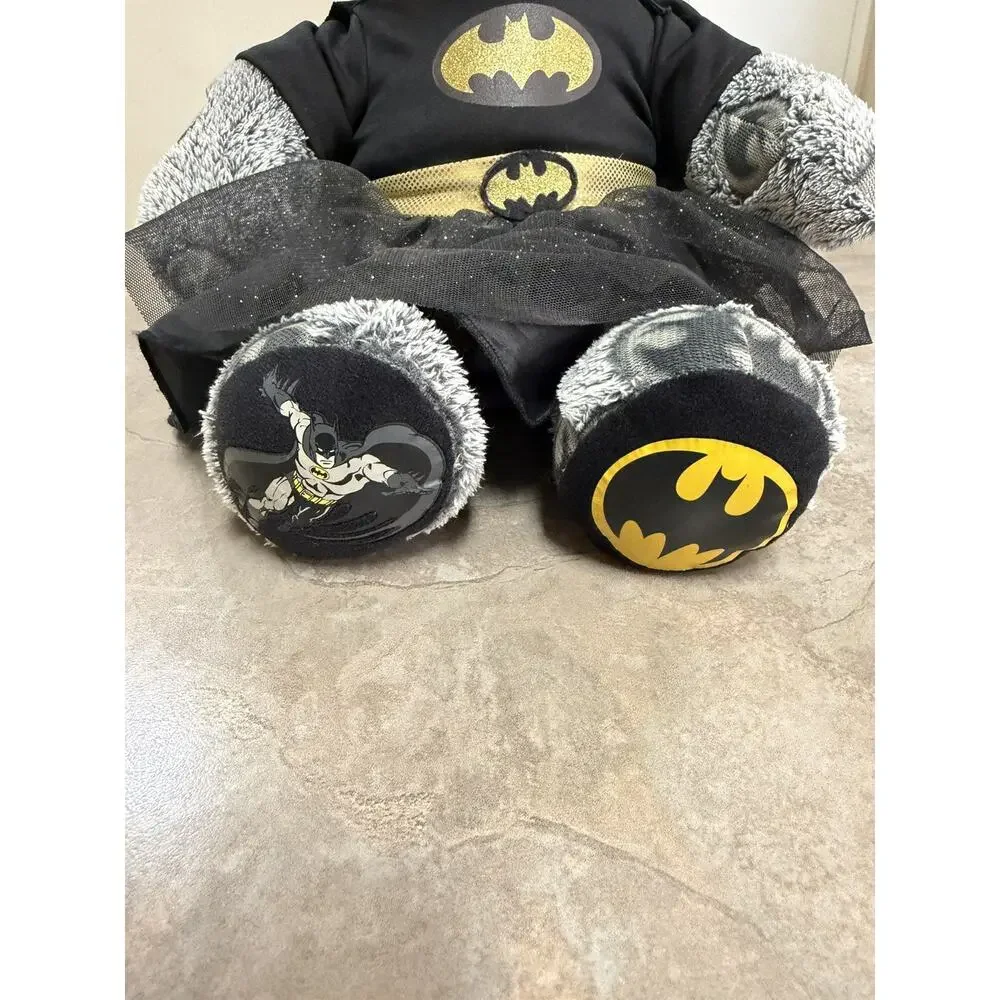 Build A Bear Batman Teddy Bear Stuffed Plush Retired 2015 w/Batsuit